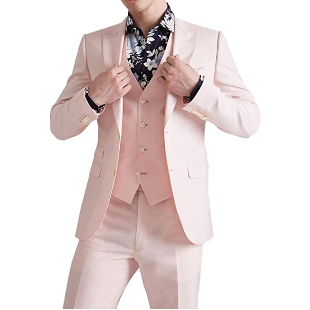 Men Formal Wear Pink - Trajes Rosados de Verano para Novio,