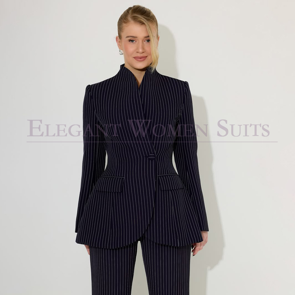 Men Formal Wear All Black - Trajes de Hombre Negros a Rayas,