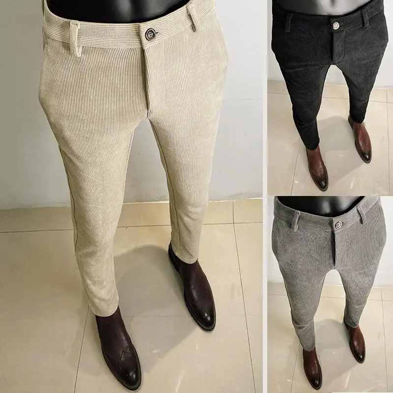 Men Formal Wear Shop - Pantalón de traje de lana grueso