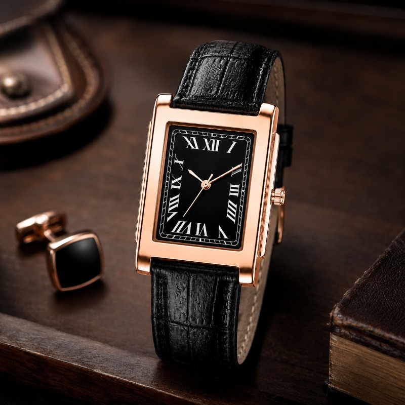 Men'S Formal Wear Belt - Reloj Clásico de Negocios para Hombre,