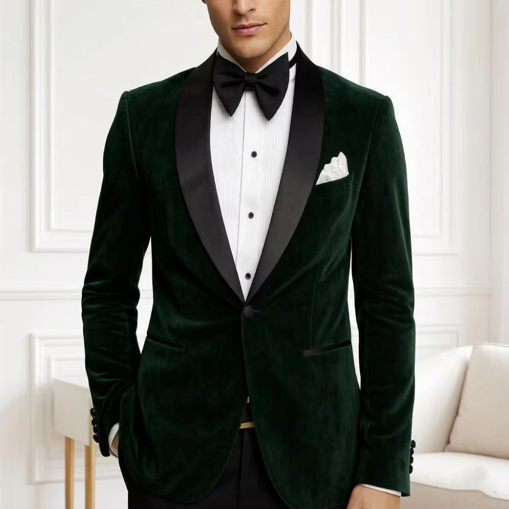 Formal Men Party Wear Jacket - Blazer de terciopelo para hombre, traje