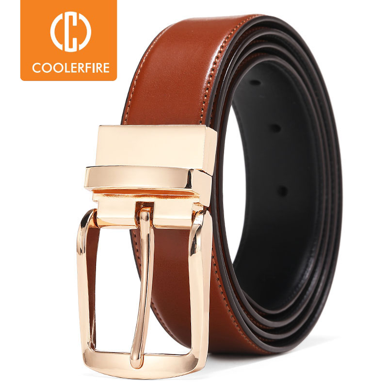 Men'S Formal Wear Belt - Nuevo cinturón reversible con hebilla giratoria