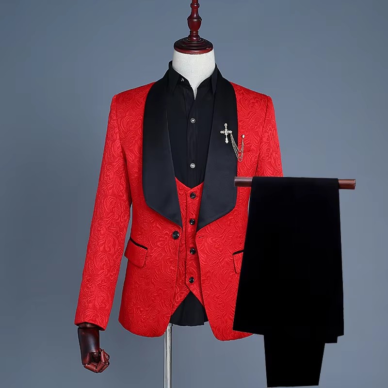 Traje de Esmoquin de Tres Piez - Men Formal Wear Pink reseña y precio