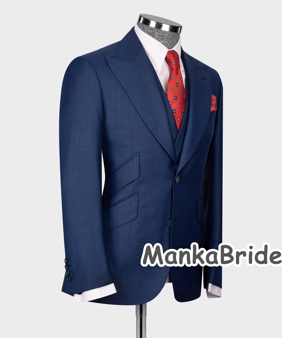 Esmoquin de boda clásico azul  - Men Formal Wear With Blazer reseña y precio