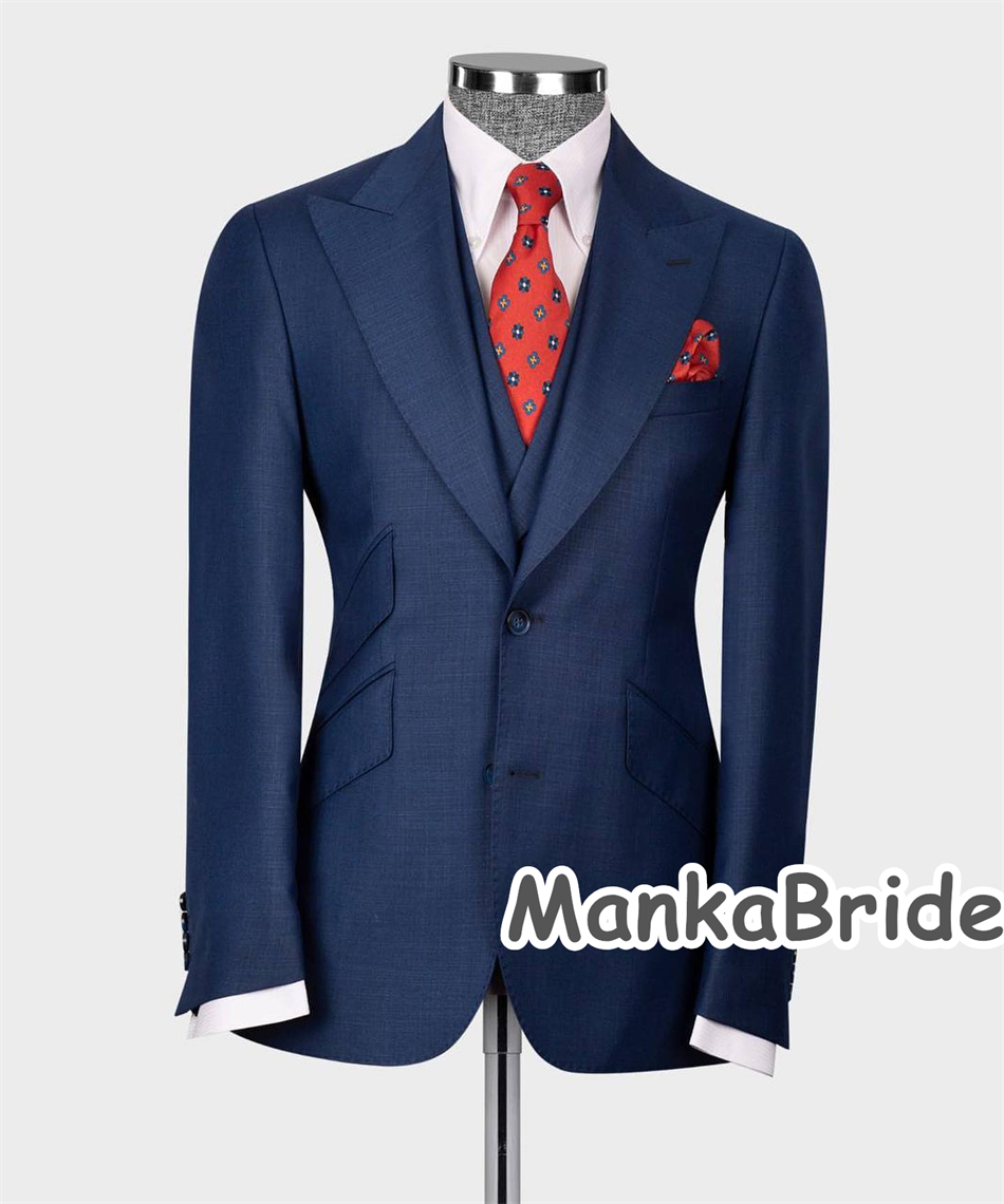 Esmoquin de boda clásico azul  - Men Formal Wear With Blazer reseña y precio