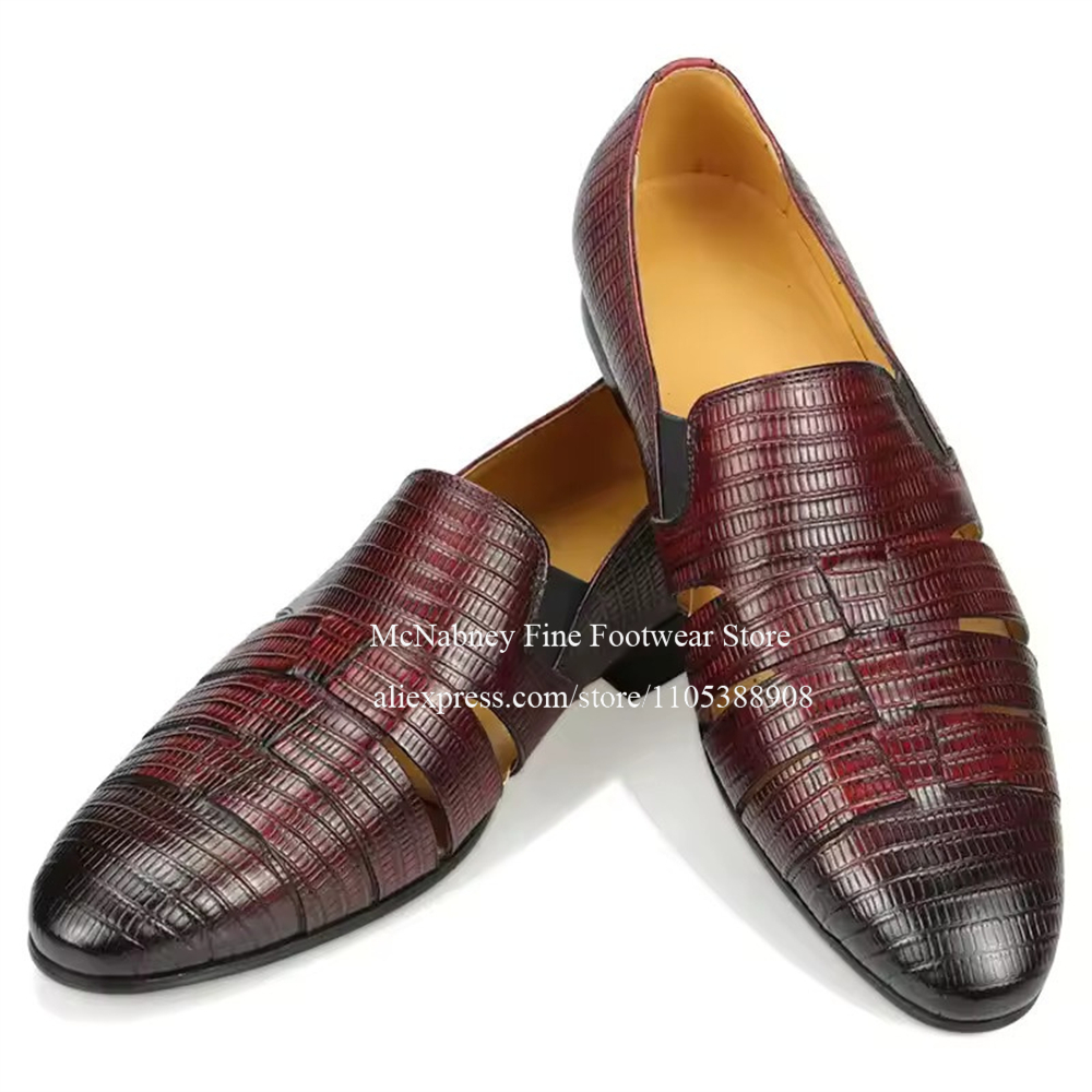 Mocasines de Cuero de Lagarto  - Men Formal Wear Shoes reseña y precio