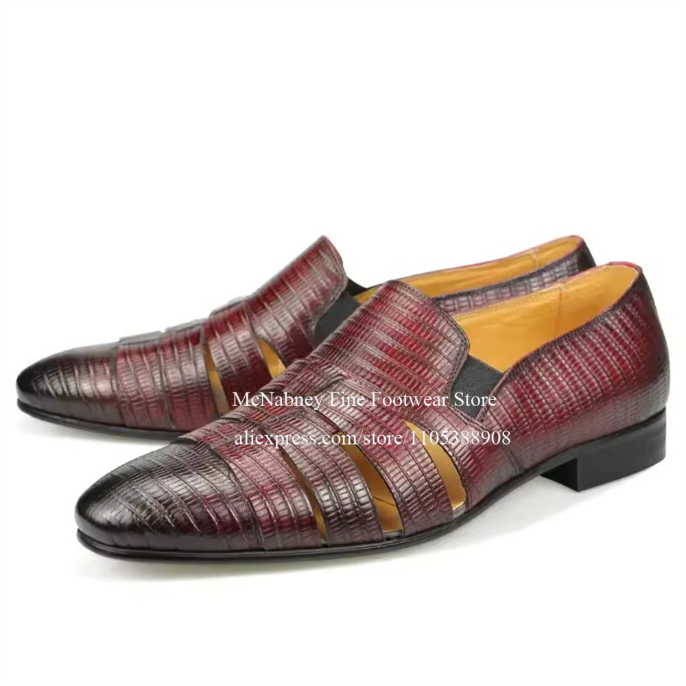 Mocasines de Cuero de Lagarto  - Men Formal Wear Shoes reseña y precio