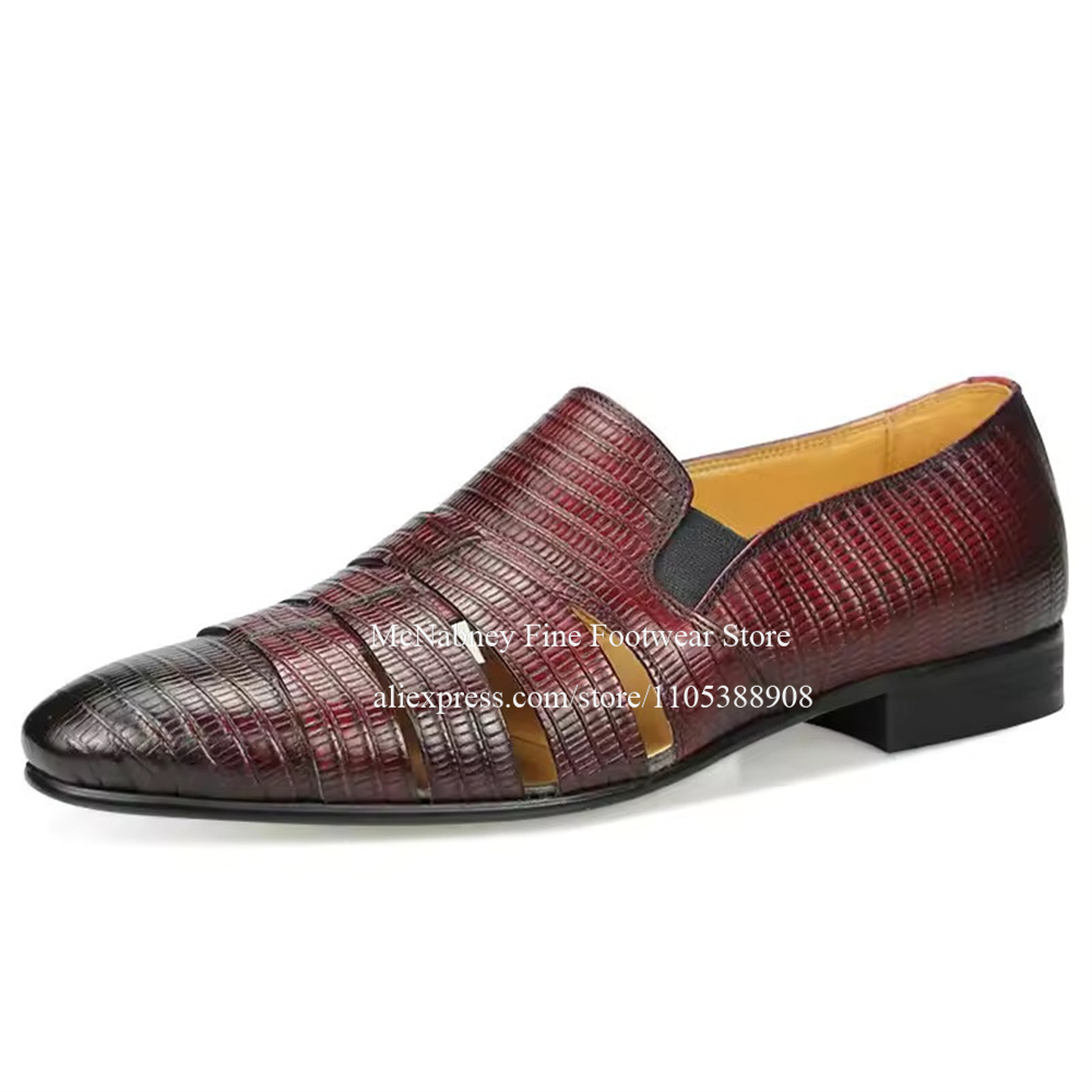 Mocasines de Cuero de Lagarto  - Men Formal Wear Shoes reseña y precio