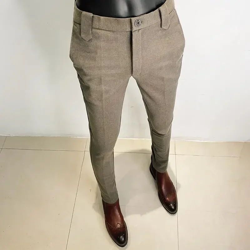 Pantalón de traje de lana grue - Men Formal Wear Shop reseña y precio