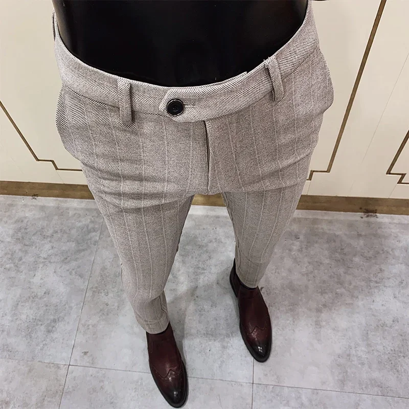 Pantalón de traje de lana grue - Men Formal Wear Shop reseña y precio