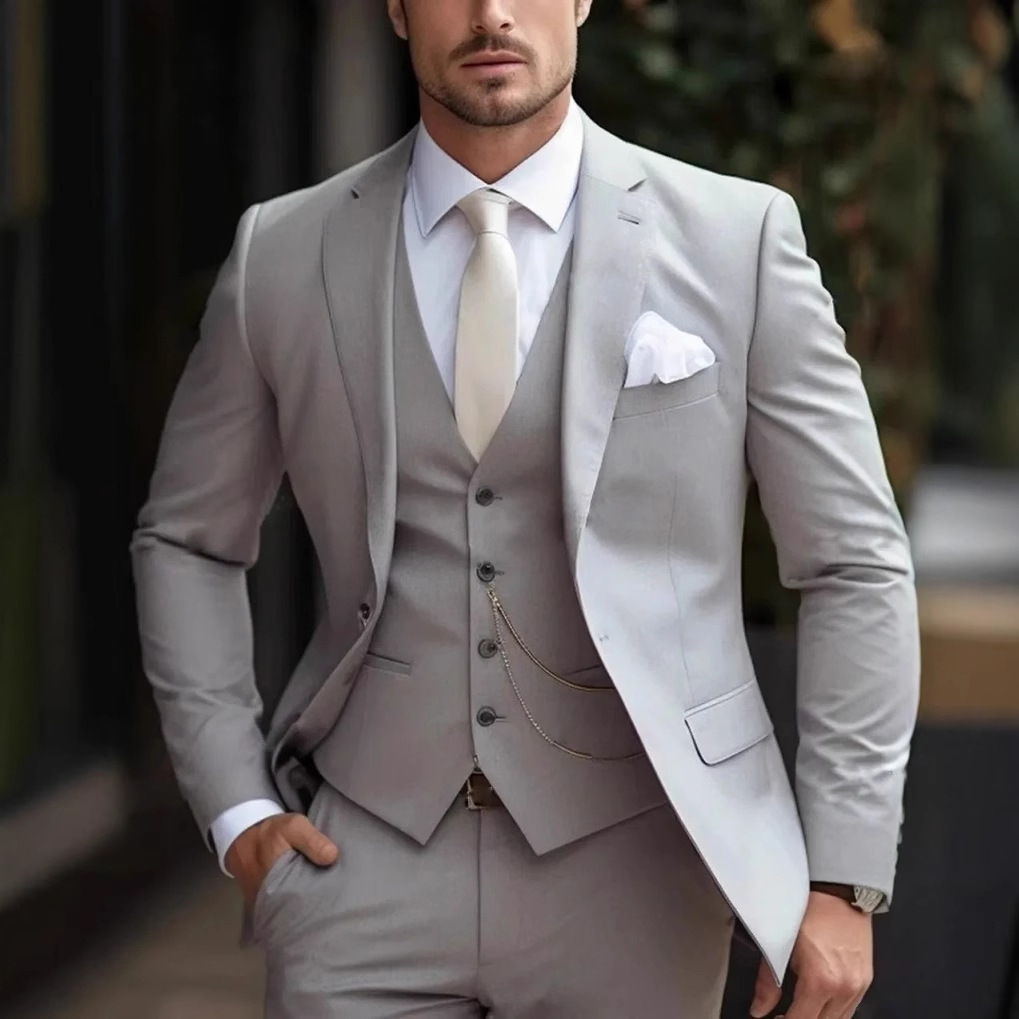 Traje formal rosa de 3 piezas  - Men Formal Wear Pink reseña y precio