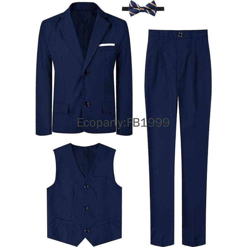 Traje de 4 Uds para niños, con - Formal Wear For Men Kids reseña y precio