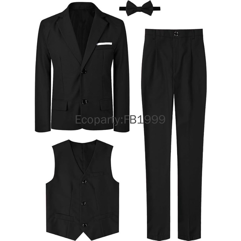 Traje de 4 Uds para niños, con - Formal Wear For Men Kids reseña y precio