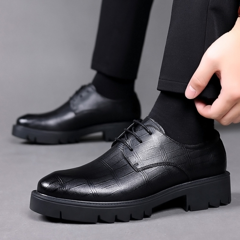 Zapatos Oxford de Plataforma c - Men Formal Wear All Black reseña y precio