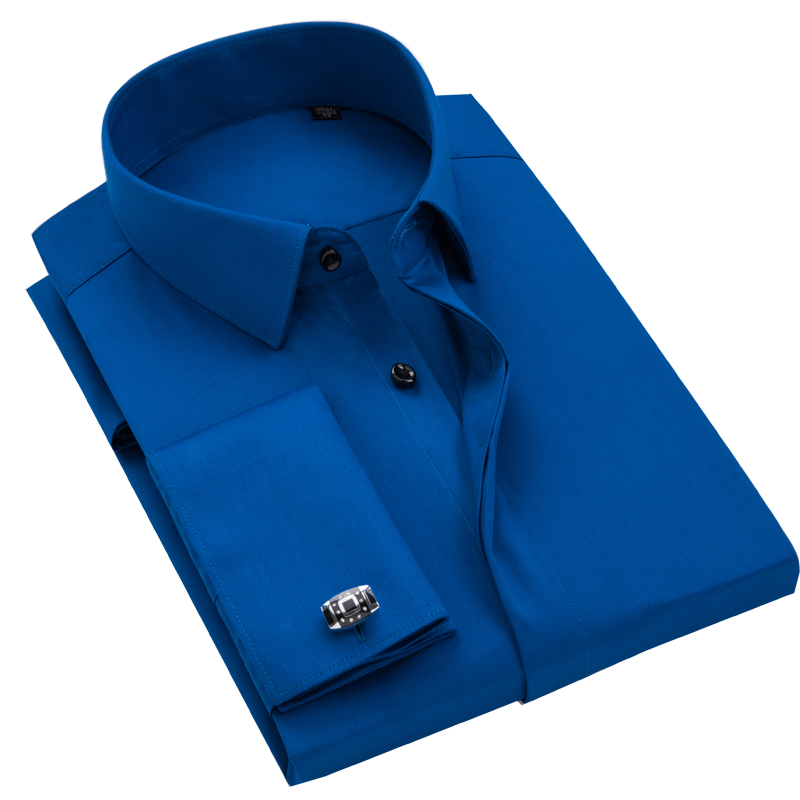 Camisa de hombre con puños fra - Men Formal Wear Dress reseña y precio