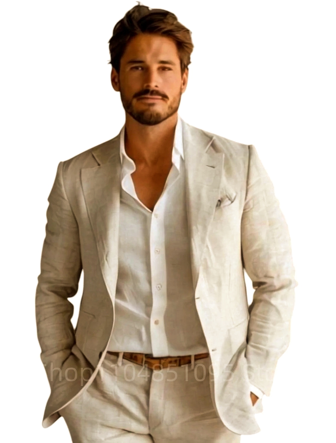Blazer de Lino Azul para Hombr - Formal Men Party Wear Jacket reseña y precio