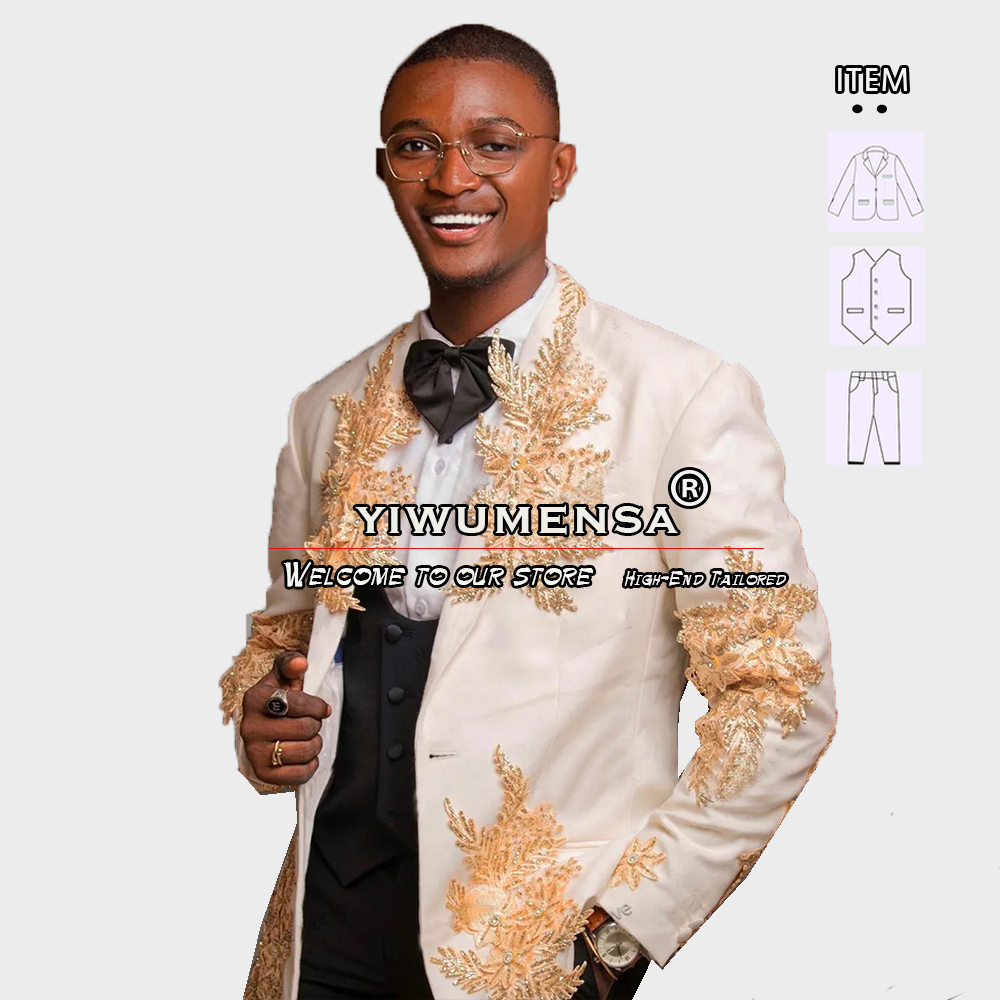 Trajes personalizados de 3 pie - Formal Men Party Wear Jacket reseña y precio